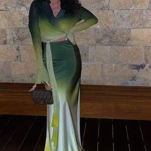 Rat and Boa top and skirt green set